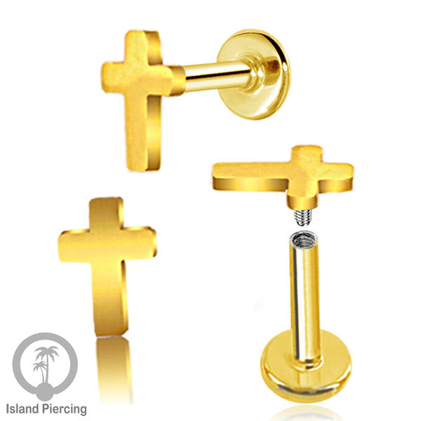 Anting Tindik Labret aneka model warna Gold, Tragus, Daith &amp; Helix Piercing Jewelry