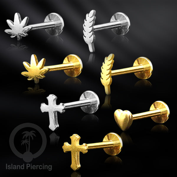 Anting Tindik Labret aneka model warna Silver dan Gold, Tragus, Daith &amp; Helix Piercing Jewelry