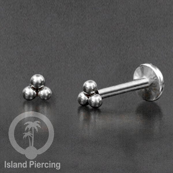Tindik Labret Anting Stainless Steel Body Piercing Jewelry Tragus, Daith, Helix warna Silver