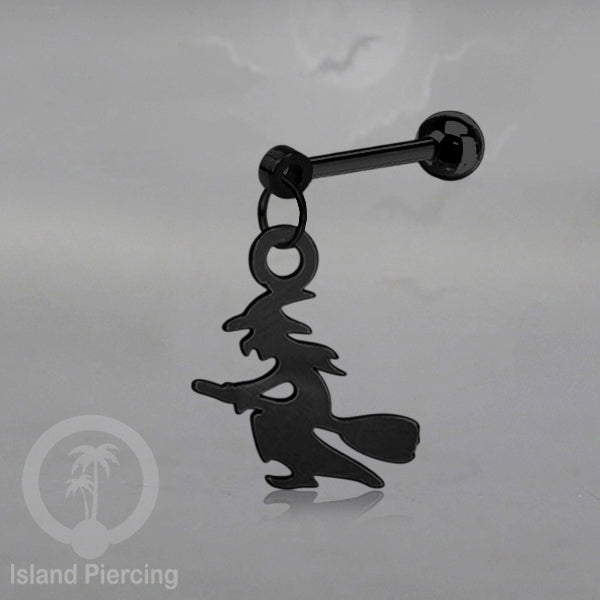 Ball Labret Body Piercing warna hitam Tindik anting dengan charm Halloween jewelry, anting tengkorak, peti etc