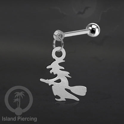Ball Labret Body Piercing Stainless warna silver Tindik anting dengan charm Halloween jewelry, anting tengkorak, peti