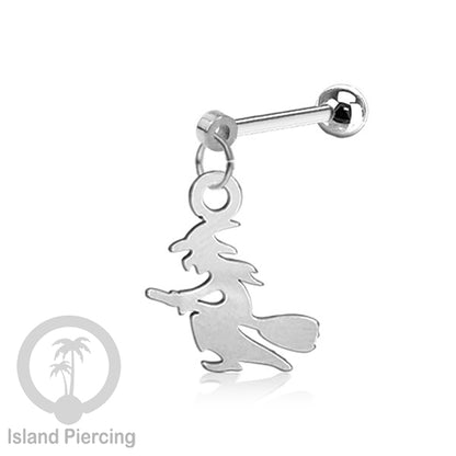 Ball Labret Body Piercing Stainless warna silver Tindik anting dengan charm Halloween jewelry, anting tengkorak, peti