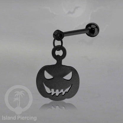 Ball Labret Body Piercing warna hitam Tindik anting dengan charm Halloween jewelry, anting tengkorak, peti etc