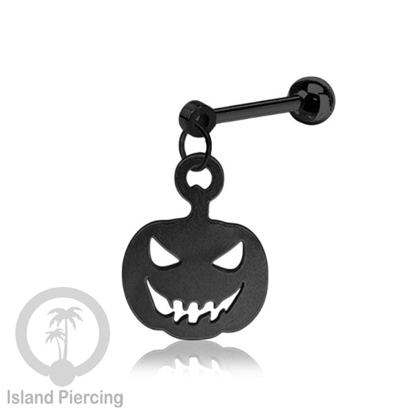 Ball Labret Body Piercing warna hitam Tindik anting dengan charm Halloween jewelry, anting tengkorak, peti etc