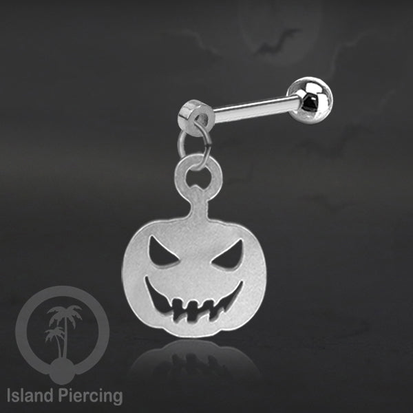 Ball Labret Body Piercing Stainless warna silver Tindik anting dengan charm Halloween jewelry, anting tengkorak, peti