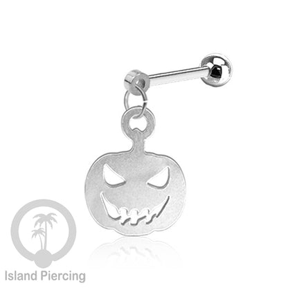 Ball Labret Body Piercing Stainless warna silver Tindik anting dengan charm Halloween jewelry, anting tengkorak, peti