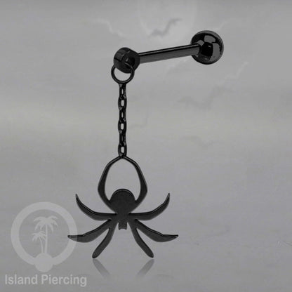 Ball Labret Body Piercing warna hitam Tindik anting dengan charm Halloween jewelry, anting tengkorak, peti etc