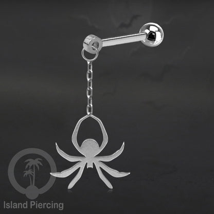 Ball Labret Body Piercing Stainless warna silver Tindik anting dengan charm Halloween jewelry, anting tengkorak, peti