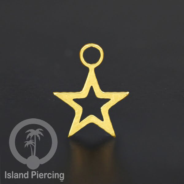 Body Jewelry Charm stainless yang bisa di pasang sebagai DIY warna gold