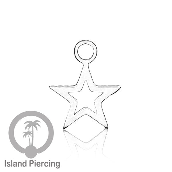 Body Jewelry Charm stainless yang bisa di pasang sebagai DIY warna silver