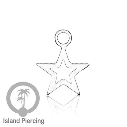 Body Jewelry Charm stainless yang bisa di pasang sebagai DIY warna silver