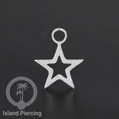 Body Jewelry Charm stainless yang bisa di pasang sebagai DIY warna silver