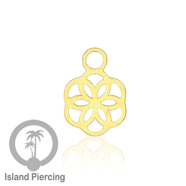 Body Jewelry Charm stainless yang bisa di pasang sebagai DIY warna gold
