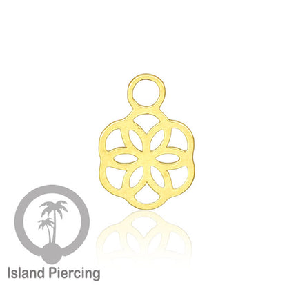 Body Jewelry Charm stainless yang bisa di pasang sebagai DIY warna gold