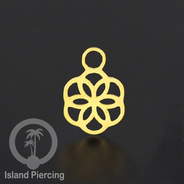 Body Jewelry Charm stainless yang bisa di pasang sebagai DIY warna gold