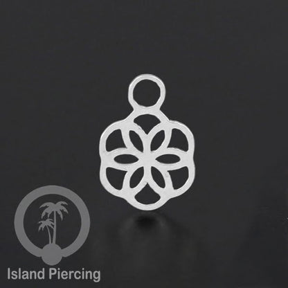 Body Jewelry Charm stainless yang bisa di pasang sebagai DIY warna silver