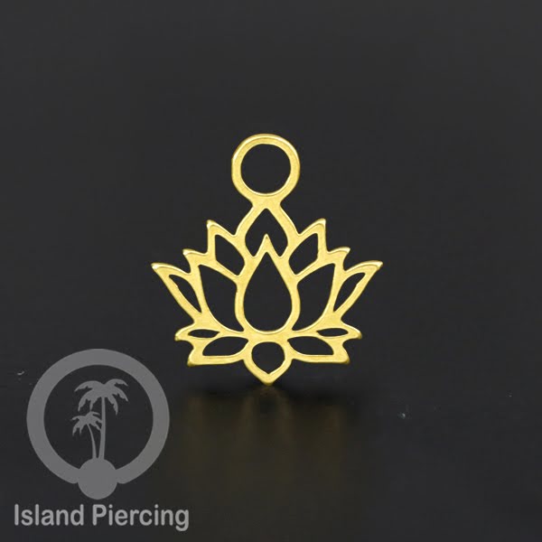 Body Jewelry Charm stainless yang bisa di pasang sebagai DIY warna gold