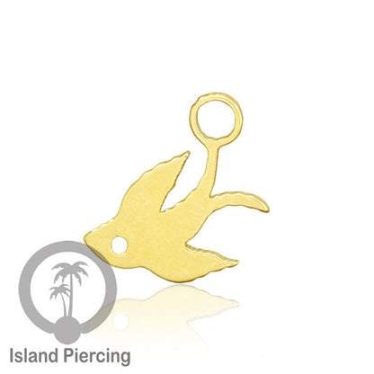 Body Jewelry Charm stainless yang bisa di pasang sebagai DIY warna gold