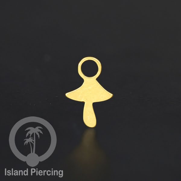 Body Jewelry Charm stainless yang bisa di pasang sebagai DIY warna gold