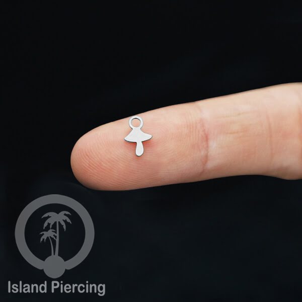 Body Jewelry Charm stainless yang bisa di pasang sebagai DIY warna silver
