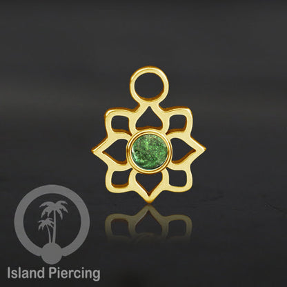 Body Jewelry Charm, Liontin kecil, Stainless charm, bracelet charm, warna gold dengan epoxy.