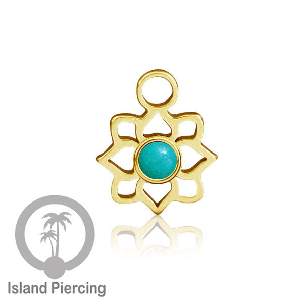 Body Jewelry Charm, Liontin kecil, Stainless charm, bracelet charm, warna gold dengan epoxy.