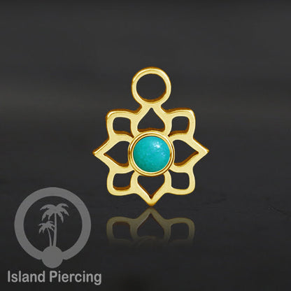 Body Jewelry Charm, Liontin kecil, Stainless charm, bracelet charm, warna gold dengan epoxy.