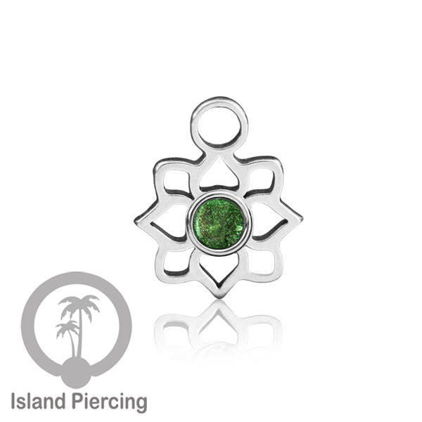Body Jewelry Charm, Liontin kecil, Stainless charm, bracelet charm, warna silver dengan epoxy.