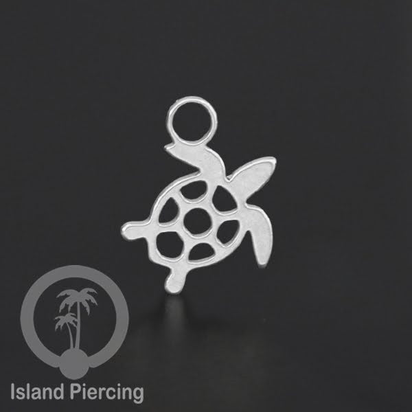 Piercing Charm Liotin Stainless warna silver yang bisa pasang di Tindik dasar semua model tersedia di toko Island Piercing