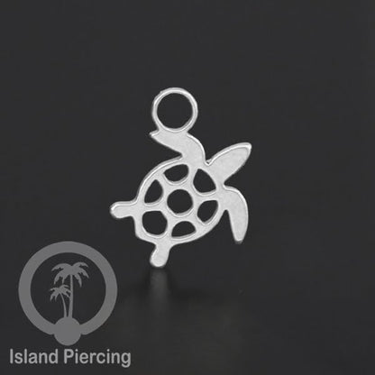 Piercing Charm Liotin Stainless warna silver yang bisa pasang di Tindik dasar semua model tersedia di toko Island Piercing