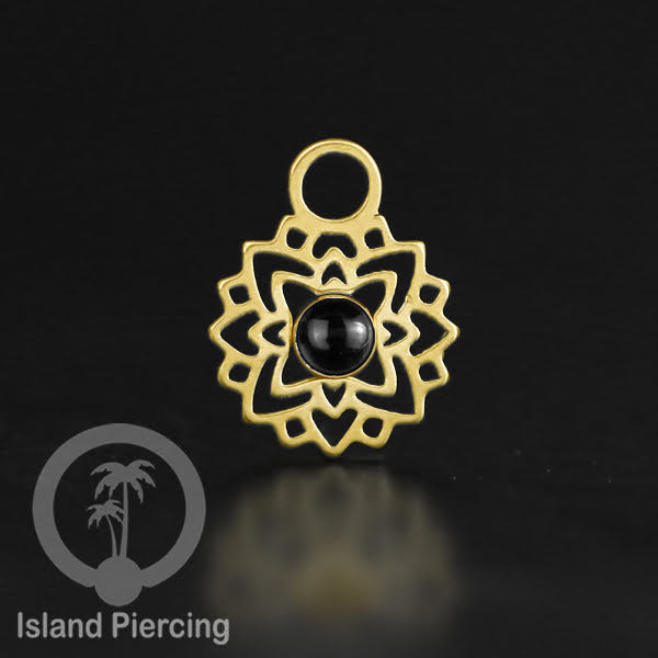 Body Jewelry Charm, Liontin kecil Stainless ,Liontin anting charm, warna gold dengan epoxy