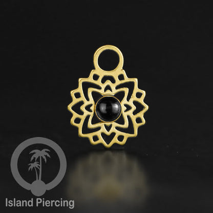 Body Jewelry Charm, Liontin kecil Stainless ,Liontin anting charm, warna gold dengan epoxy