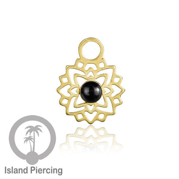 Body Jewelry Charm, Liontin kecil Stainless ,Liontin anting charm, warna gold dengan epoxy