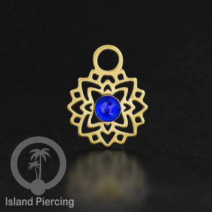 Body Jewelry Charm, Liontin kecil Stainless ,Liontin anting charm, warna gold dengan epoxy