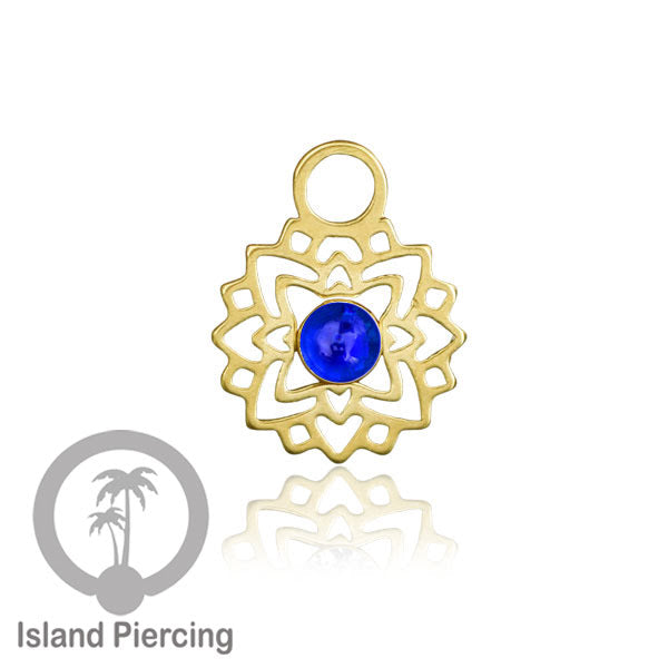 Body Jewelry Charm, Liontin kecil Stainless ,Liontin anting charm, warna gold dengan epoxy