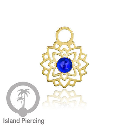 Body Jewelry Charm, Liontin kecil Stainless ,Liontin anting charm, warna gold dengan epoxy