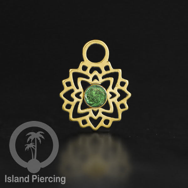 Body Jewelry Charm, Liontin kecil Stainless ,Liontin anting charm, warna gold dengan epoxy