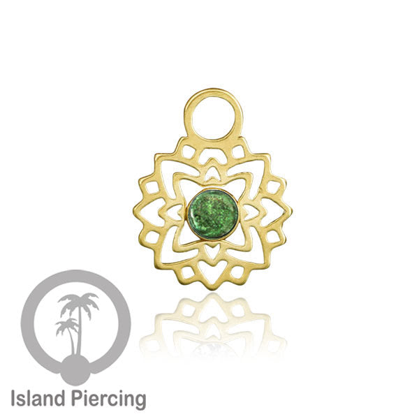 Body Jewelry Charm, Liontin kecil Stainless ,Liontin anting charm, warna gold dengan epoxy