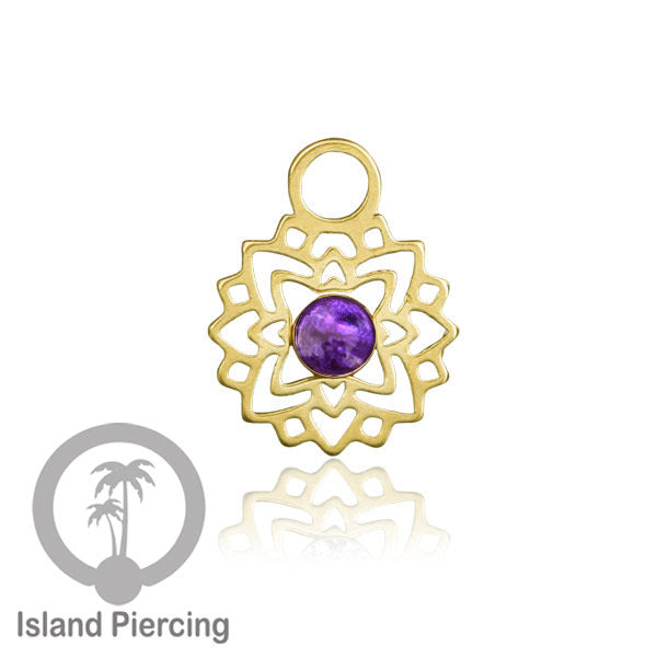 Body Jewelry Charm, Liontin kecil Stainless ,Liontin anting charm, warna gold dengan epoxy