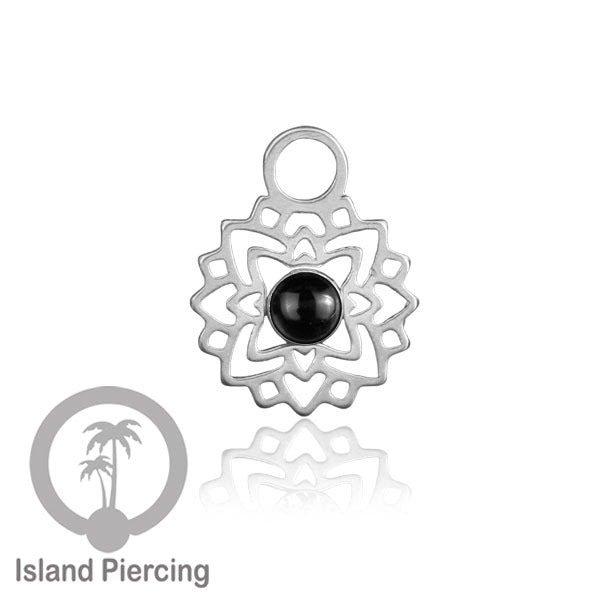 Body Jewelry Charm, Liontin kecil Stainless ,Liontin anting charm, warna silver dengan epoxy