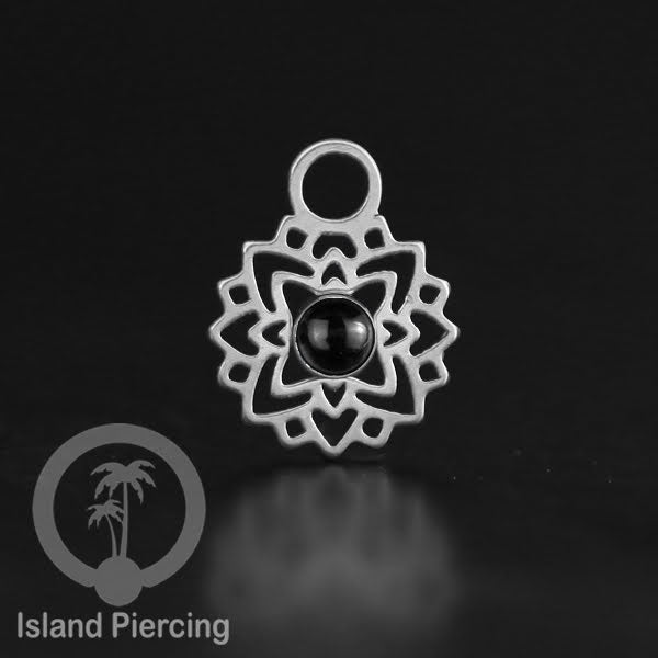 Body Jewelry Charm, Liontin kecil Stainless ,Liontin anting charm, warna silver dengan epoxy