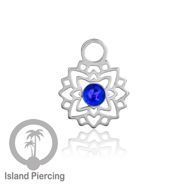 Body Jewelry Charm, Liontin kecil Stainless ,Liontin anting charm, warna silver dengan epoxy