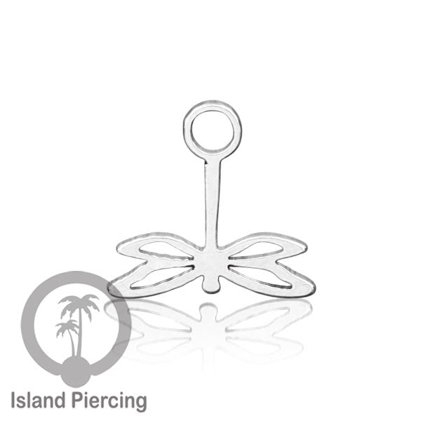 Piercing Charm Liotin Stainless warna silver yang bisa pasang di Tindik dasar semua model tersedia di toko Island Piercing