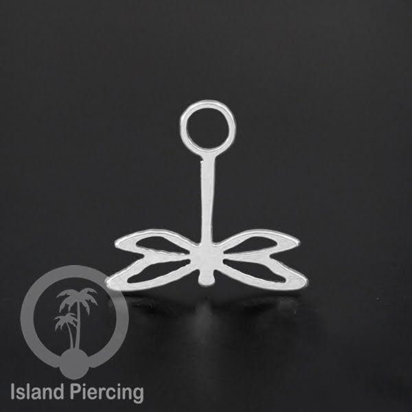 Piercing Charm Liotin Stainless warna silver yang bisa pasang di Tindik dasar semua model tersedia di toko Island Piercing