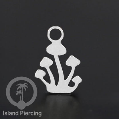 Piercing Charm Liotin Stainless warna silver yang bisa pasang di Tindik dasar semua model tersedia di toko Island Piercing