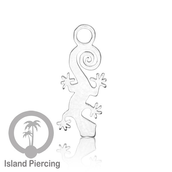 Piercing Charm Liotin Stainless warna silver yang bisa pasang di Tindik dasar semua model tersedia di toko Island Piercing
