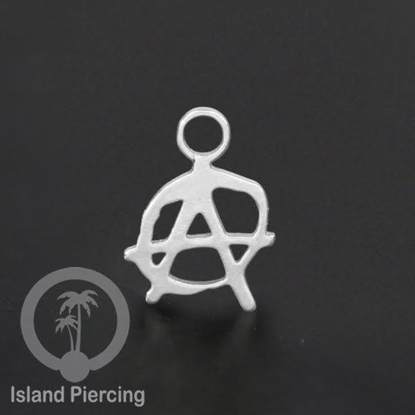 Piercing Charm Liotin Stainless warna silver yang bisa pasang di Tindik dasar semua model tersedia di toko Island Piercing