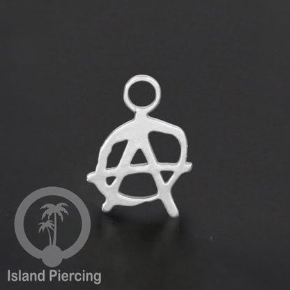 Piercing Charm Liotin Stainless warna silver yang bisa pasang di Tindik dasar semua model tersedia di toko Island Piercing