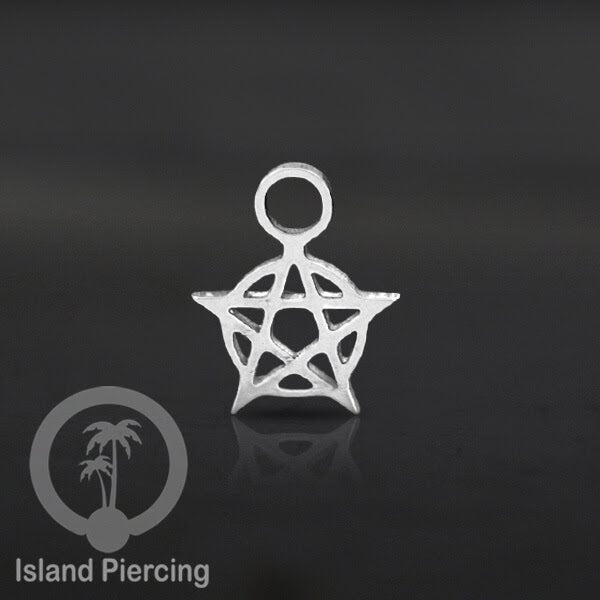 Body Jewelry Charm, Liontin stainless kecil, steel charm, Liontin perhiasan anting, warna silver.