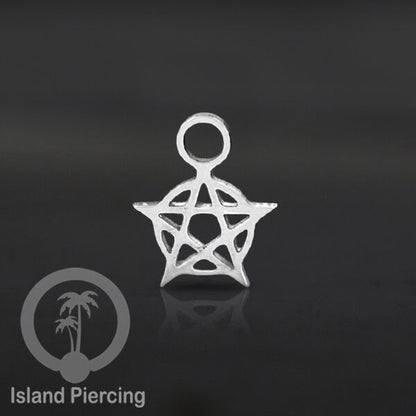 Body Jewelry Charm, Liontin stainless kecil, steel charm, Liontin perhiasan anting, warna silver.